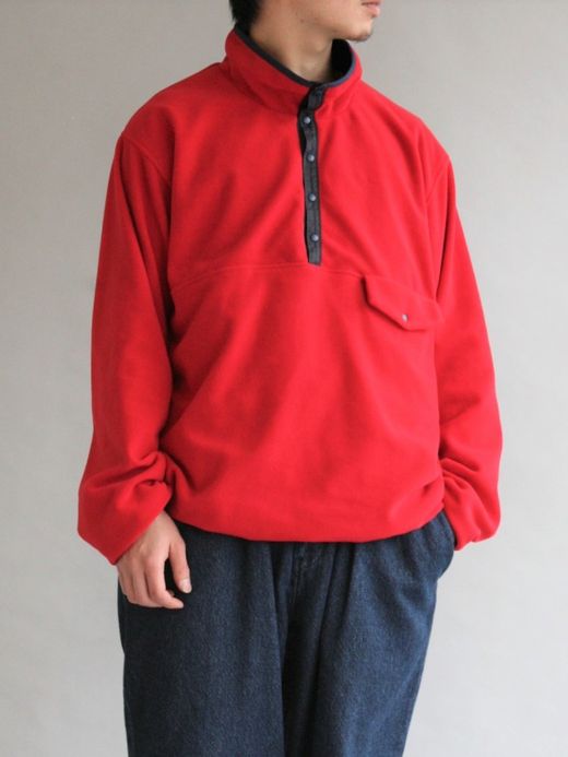 ANACHRONORM REVERSIBLE FLEECE / Red×navy