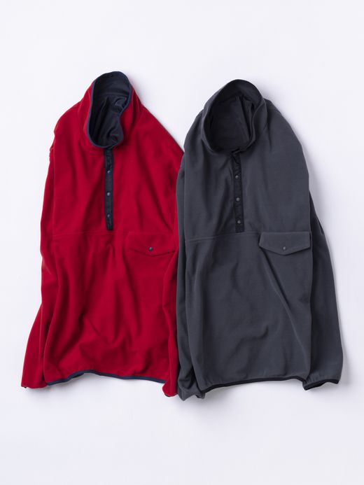 ANACHRONORM REVERSIBLE FLEECE / Red×navy
