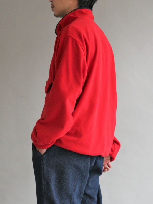 ANACHRONORM REVERSIBLE FLEECE / Red×navy