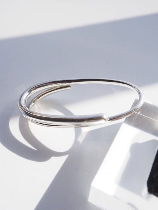 ing OVERLAPPING LINES RING / Silver