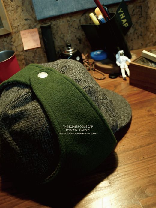 THE UNION THE BOMBER COMB CAP / Gray/olive