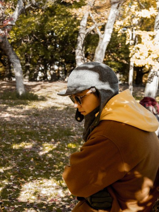 THE UNION THE BOMBER COMB CAP / Gray/olive