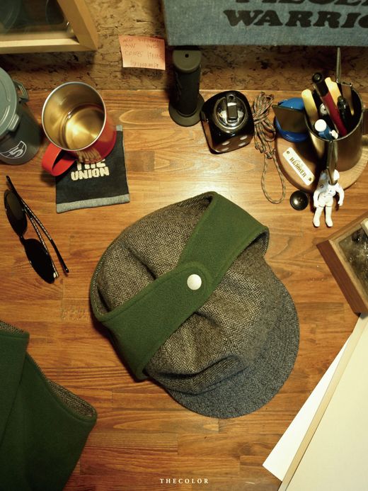 THE UNION THE BOMBER COMB CAP / Gray/olive