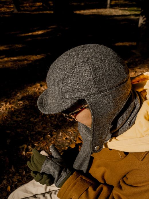 THE UNION THE BOMBER COMB CAP / Gray/olive