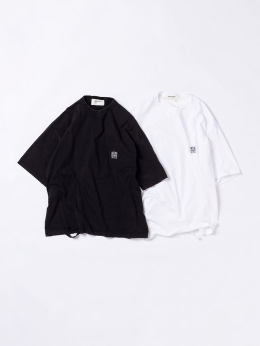 ANACHRONORM EMBROIDERY DAMAGED S/S T-S / Black