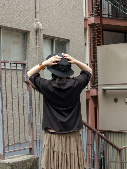 ANACHRONORM EMBROIDERY DAMAGED S/S T-S / Black