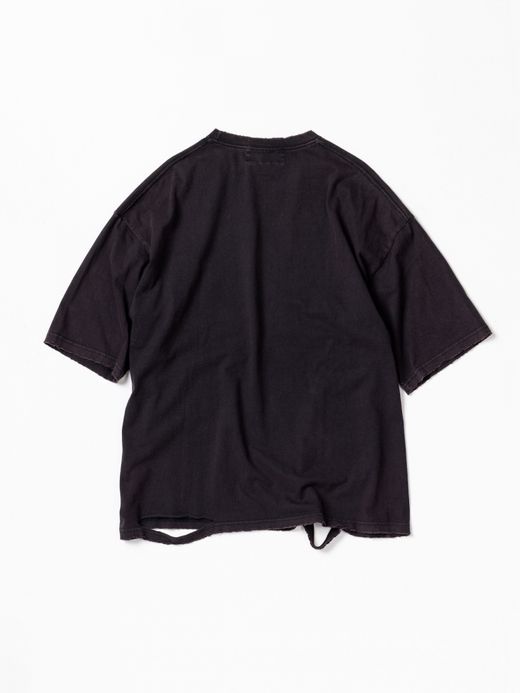 ANACHRONORM EMBROIDERY DAMAGED S/S T-S / Black