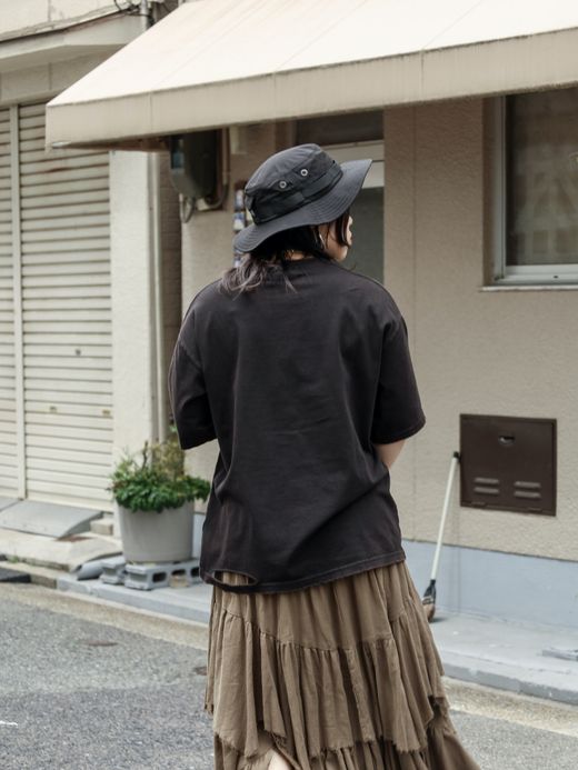 ANACHRONORM EMBROIDERY DAMAGED S/S T-S / Black