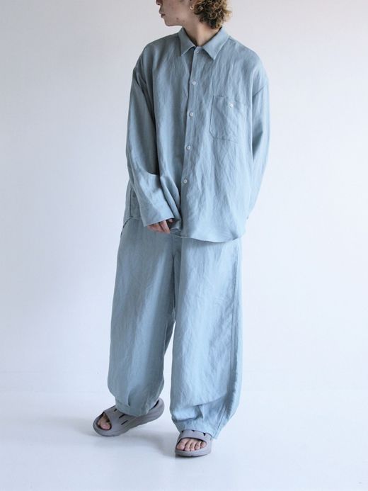 ANACHRONORM RAYON ReSIZE LONG SHIRTS / Sax