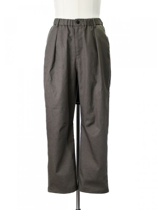 Audience ヴィンテージツイル 1タック カーヴドイージーパンツ / Army brown