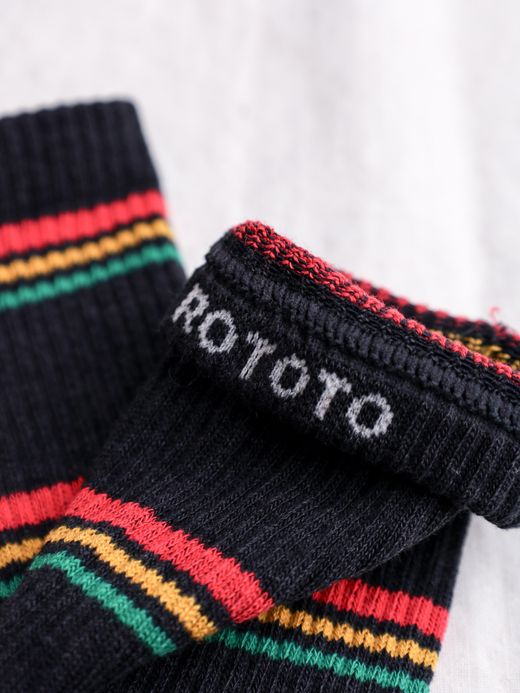 ROTOTO IRIE STRIPE SOCKS / 2colors
