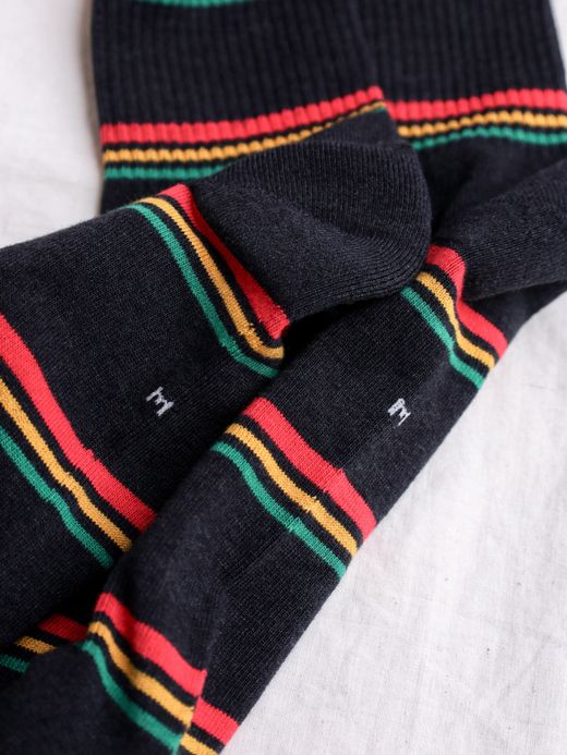ROTOTO IRIE STRIPE SOCKS / 2colors