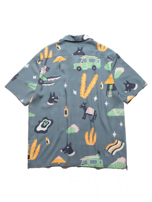 ROARK REVIVAL "GONZO VIAJE" S/S WOVEN / Slate blue
