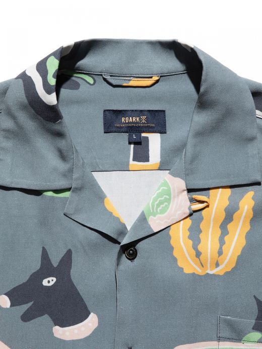 ROARK REVIVAL "GONZO VIAJE" S/S WOVEN / Slate blue