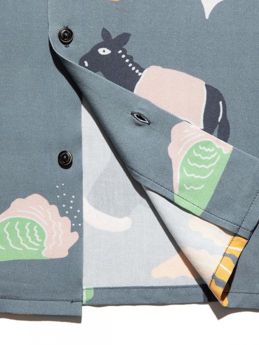 ROARK REVIVAL "GONZO VIAJE" S/S WOVEN / Slate blue