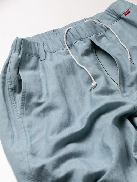 ANACHRONORM RAYON HEM TUCK EASY PANTS / Sax