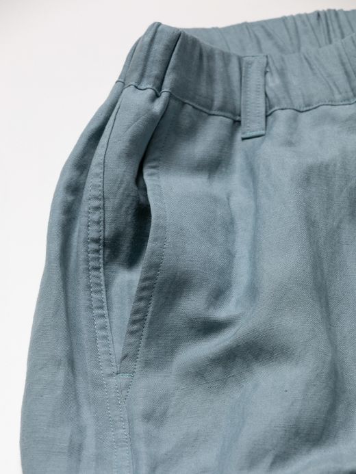 ANACHRONORM RAYON HEM TUCK EASY PANTS / Sax