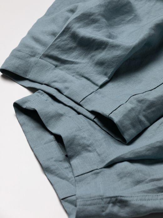 ANACHRONORM RAYON HEM TUCK EASY PANTS / Sax
