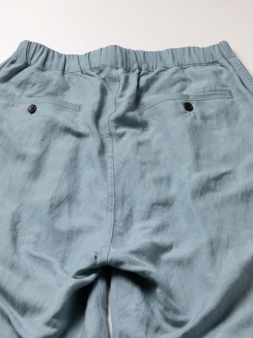 ANACHRONORM RAYON HEM TUCK EASY PANTS / Sax
