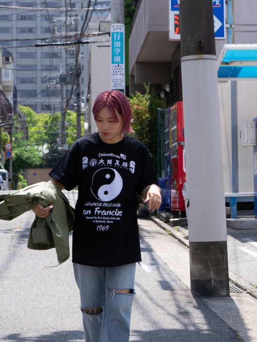  大阪王将×JM 陰陽Tee / Black