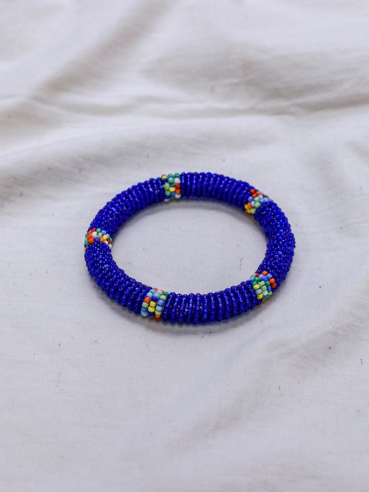ing VINTAGE VIBRANT AMERICAN STYLE SEED BEADS WRAPPED BANGLES 80'S  /  2colors