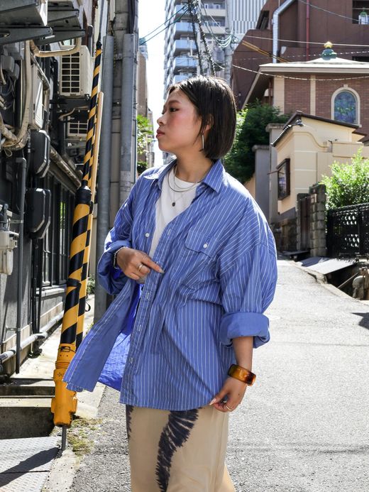 S.F.C SFC SHIRT / Sax×white