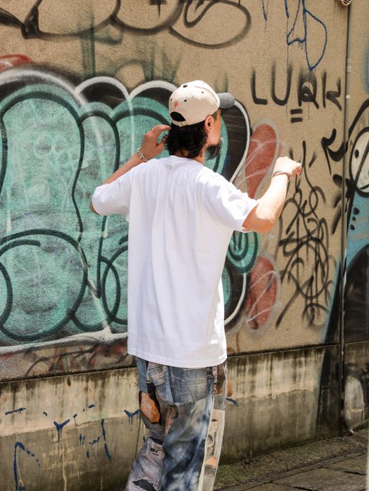 LIFT UP U.S MADE S/S CREW TEE / White