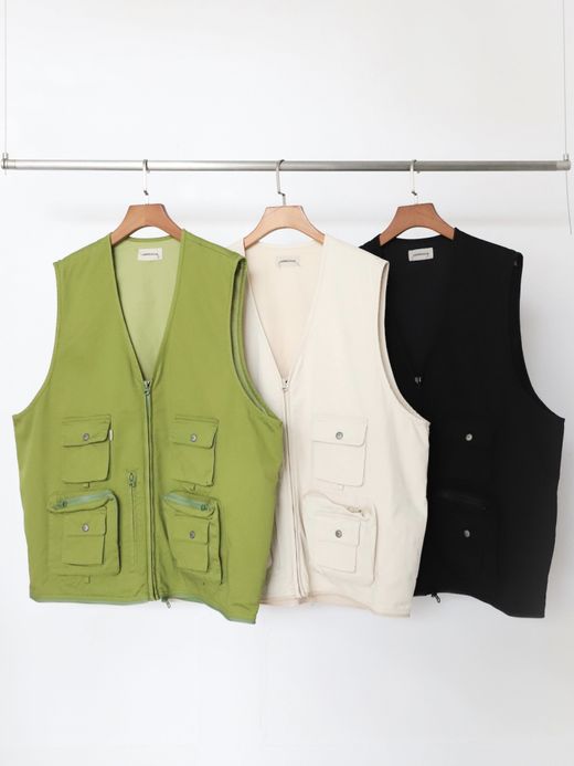 AMBERGLEAM CUSTOM FISHERMAN CHINO VEST / 3colors
