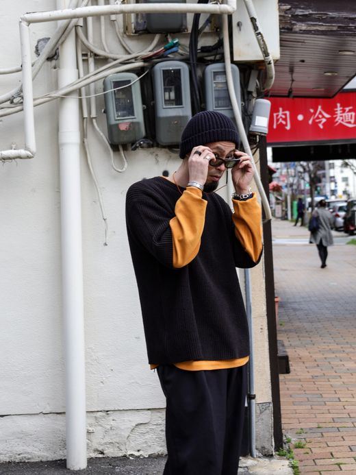 VOO SPECIAL SS KNIT / 炭 Black