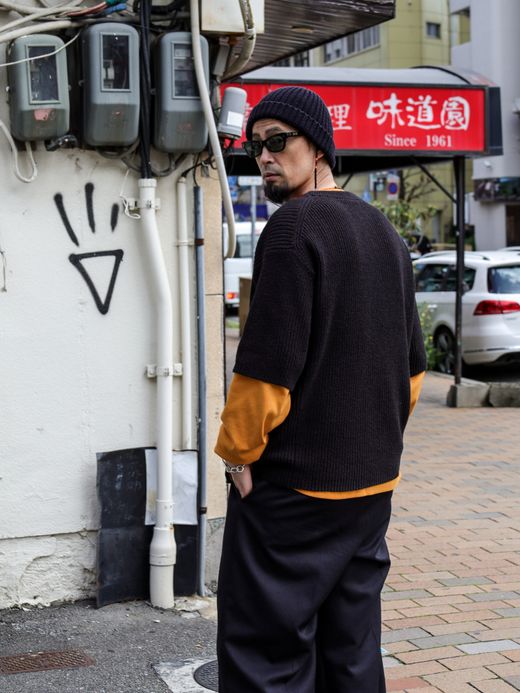 VOO SPECIAL SS KNIT / 炭 Black