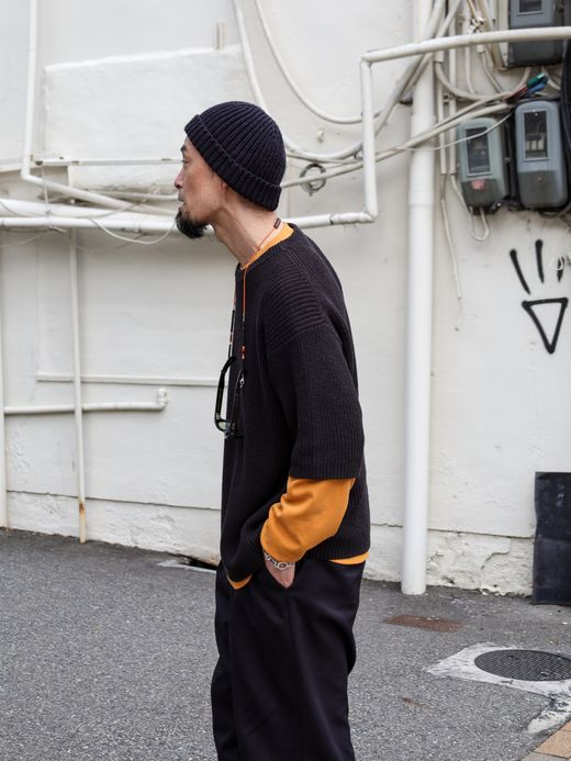 VOO SPECIAL SS KNIT / 炭 Black