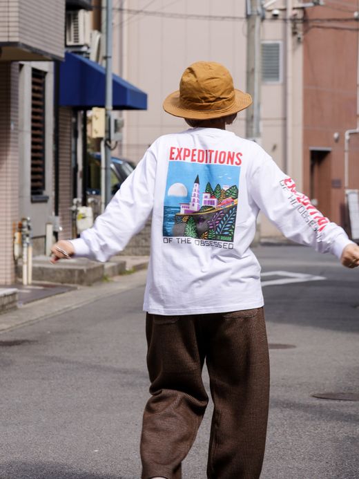 ROARK REVIVAL "EXPEDITIONS OF THE OBSESSED" L/S TEE / White