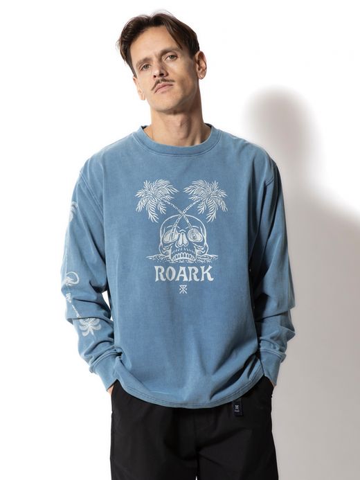 ROARK REVIVAL "PERMANENT VACATION" L/S TEE / Slate blue