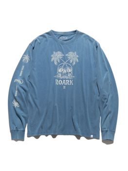 "PERMANENT VACATION" L/S TEE / Slate blue
