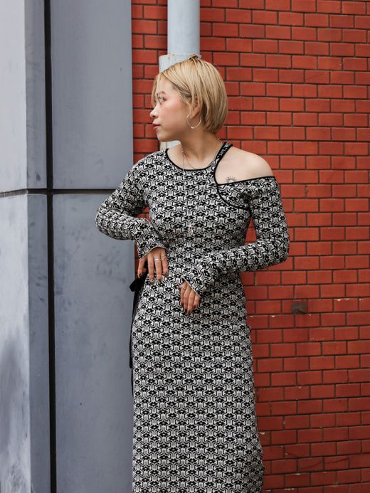 AMBERGLEAM ART KNIT DRESS / Geometry FLATBUSH（フラットブッシュ）公式オンラインサイト