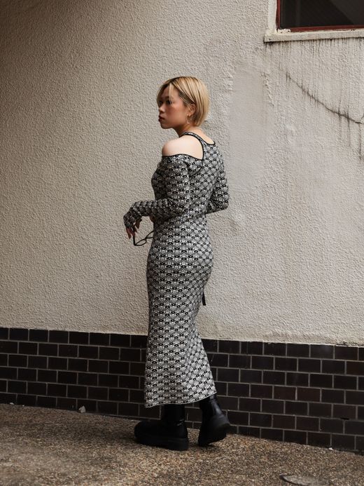 AMBERGLEAM ART KNIT DRESS / Geometry FLATBUSH（フラットブッシュ）公式オンラインサイト