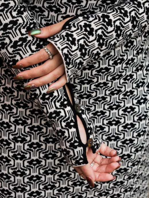 AMBERGLEAM ART KNIT DRESS / Geometry