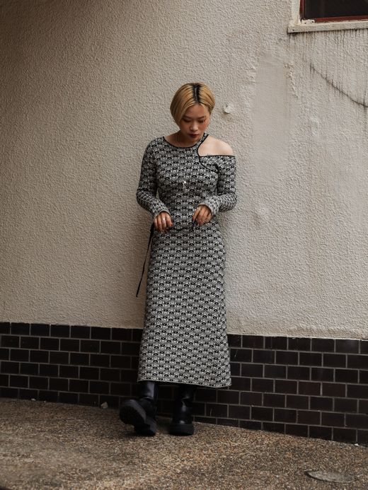 AMBERGLEAM ART KNIT DRESS / Geometry