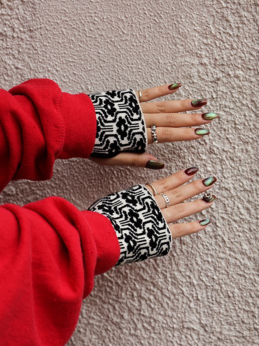 AMBERGLEAM ART KNIT DRESS / Geometry