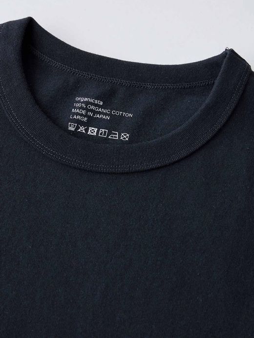 organicsta 7.3oz ORGANIC HEAVY COTTON SHORT SLEEVE TEE×BAKIBAKI / Black
