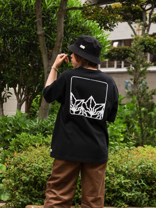 organicsta 7.3oz ORGANIC HEAVY COTTON SHORT SLEEVE TEE×BAKIBAKI / Black