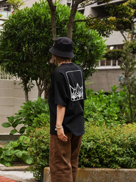 organicsta 7.3oz ORGANIC HEAVY COTTON SHORT SLEEVE TEE×BAKIBAKI / Black