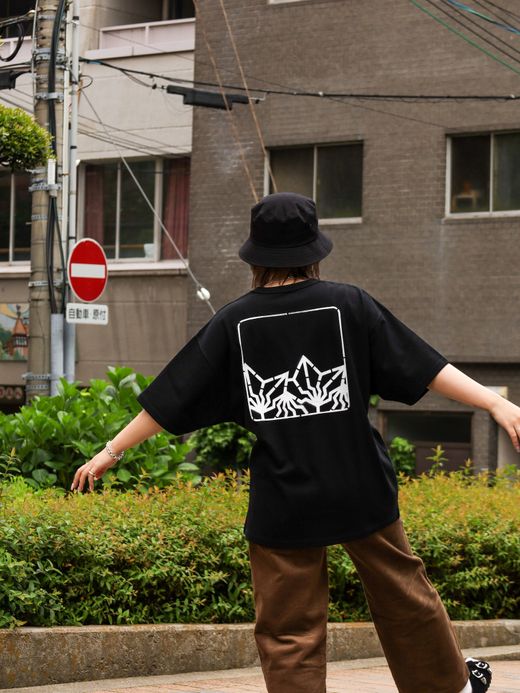 organicsta 7.3oz ORGANIC HEAVY COTTON SHORT SLEEVE TEE×BAKIBAKI / Black