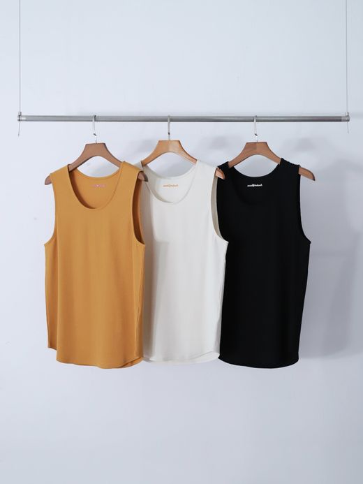 AMBERGLEAM STRETCH RIB TANKTOP / 3colors
