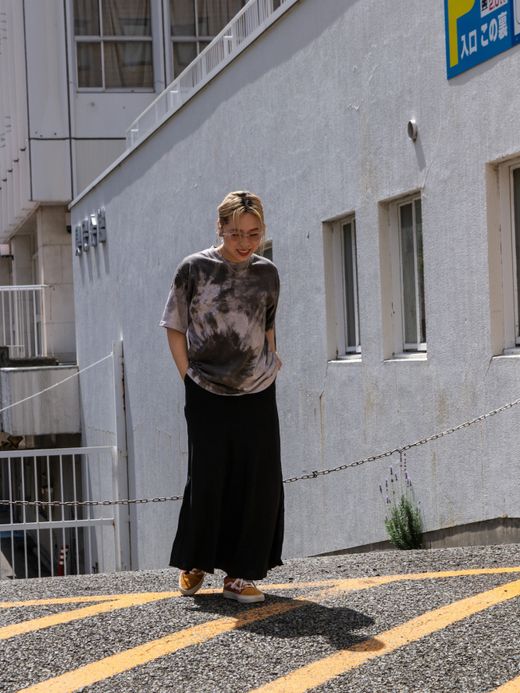 ANACHRONORM UNEVEN DYE S/S T-S / White