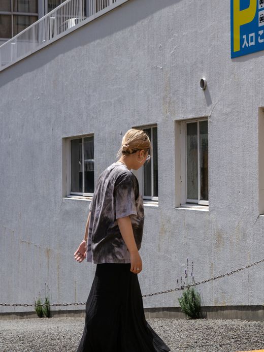 ANACHRONORM UNEVEN DYE S/S T-S / White
