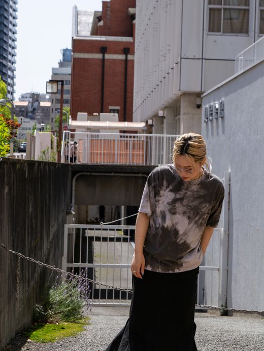 ANACHRONORM UNEVEN DYE S/S T-S / White