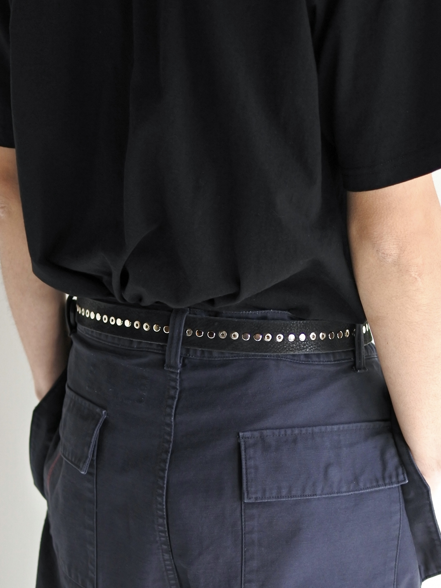 ANACHRONORM DECORATIVE LEATHER BELT / Black | FLATBUSH