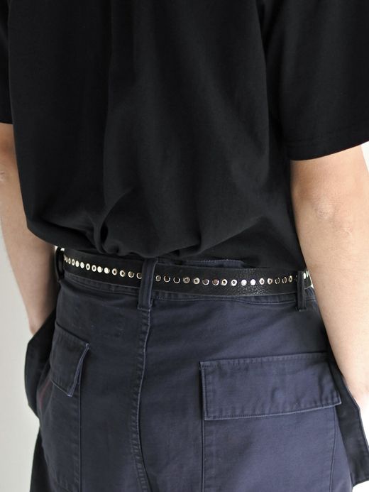 ANACHRONORM DECORATIVE LEATHER BELT / Black