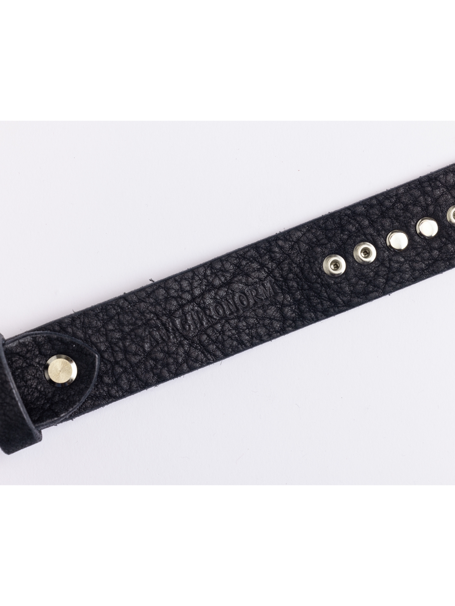 ANACHRONORM DECORATIVE LEATHER BELT / Black | FLATBUSH